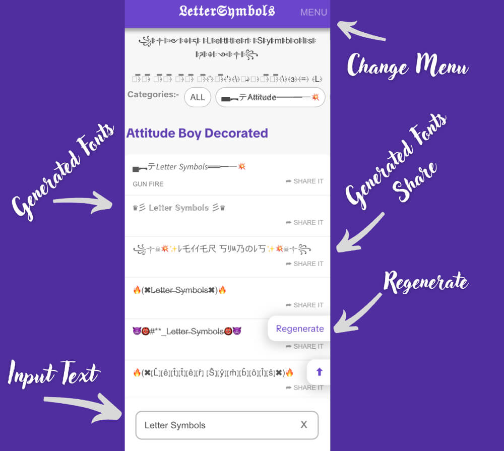 How to use LetterSymbols.com